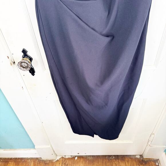 Betsey Johnson Revved Up Faux Wrap Tulip Hem Dress Bodycon Sexy Feminine Size 12 - Picture 3 of 12